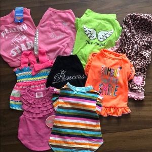 Lot of 9 Doggy Garments Sz Small
